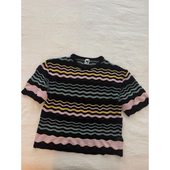 Missoni Scalloped Weave knit shirt sleeve sweater/top. - Picture 2 of 5